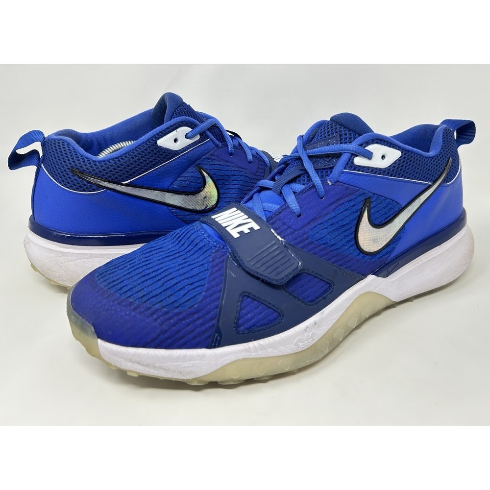 Nike Air Zoom Diamond Elite Turf Baseball Shoes Size 13 Blue White Fn7226-401